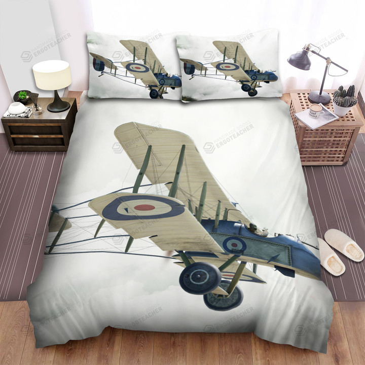 French Plane In Ww1 -  Voisin Type Wallpaper Bed Sheets Spread Duvet Cover Bedding Sets