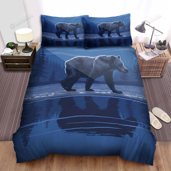 Montana Big Sky Country Bear River Moon Bed Sheets Spread  Duvet Cover Bedding Sets