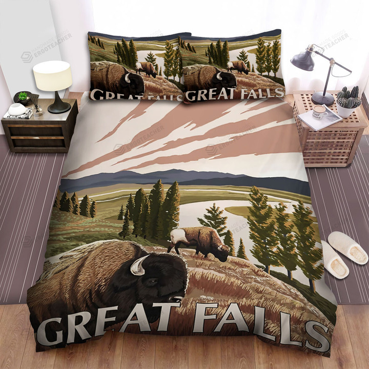 Montana Great Falls Bed Sheets Spread  Duvet Cover Bedding Sets