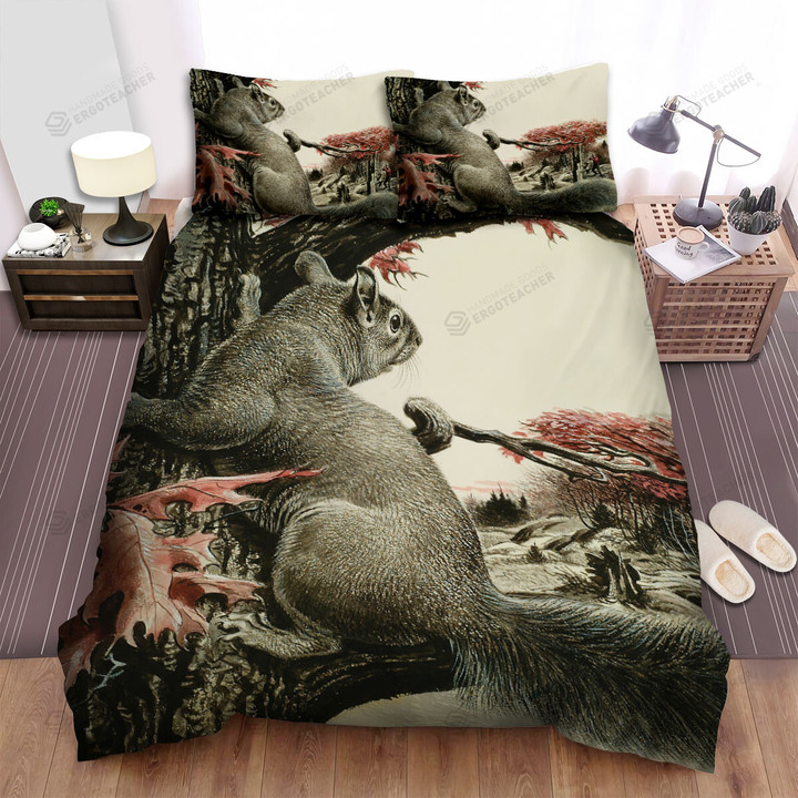 The Wild Animal - A Squirrel And The Hunter Bed Sheets Spread Duvet Cover Bedding Sets