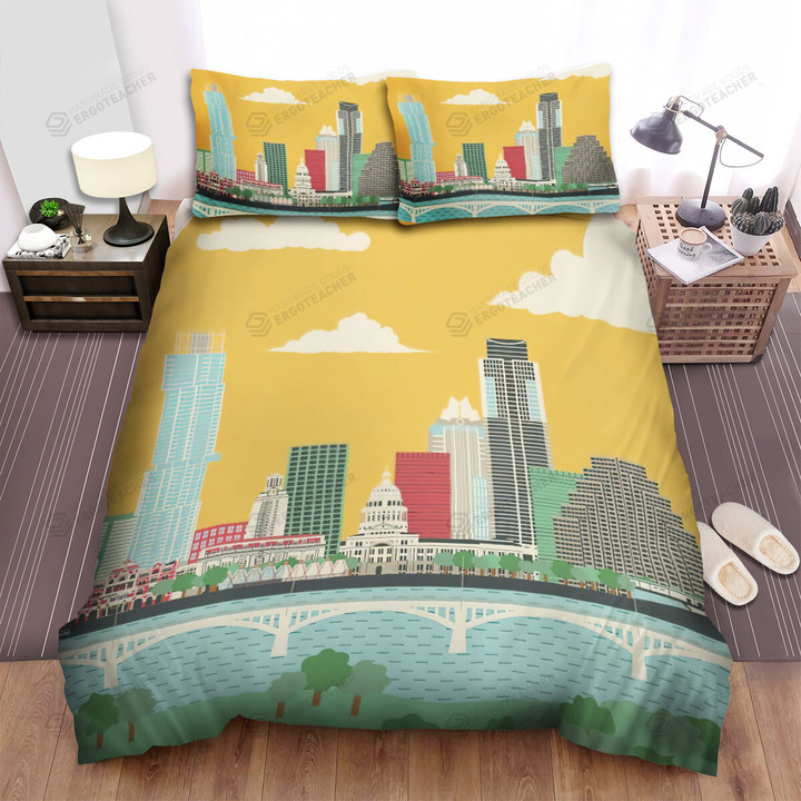 Texas Austin Capital Of Texas Bed Sheets Spread  Duvet Cover Bedding Sets