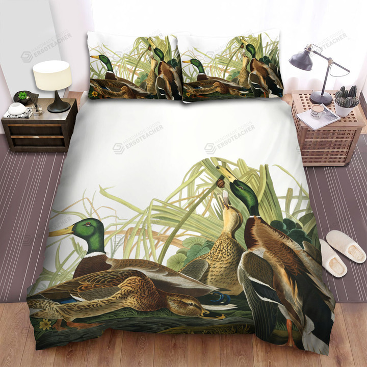The Wild Bird - The Wild Duck Found A Snail Bed Sheets Spread Duvet Cover Bedding Sets