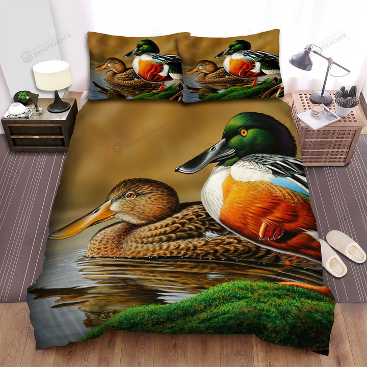 The Wild Bird - The Couple Of Wild Duck Art Bed Sheets Spread Duvet Cover Bedding Sets