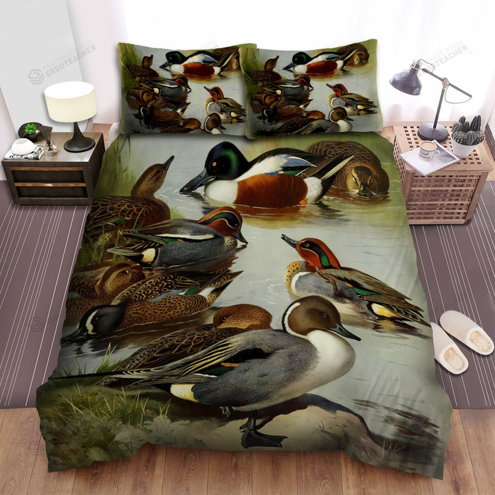 The Wild Bird - The Wild Duck Herd Art Bed Sheets Spread Duvet Cover Bedding Sets