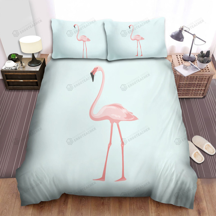 The Wildlife In Nature - The Flamingo Standing On 2 Legs Bed Sheets Spread Duvet Cover Bedding Sets