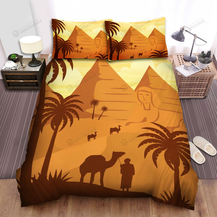 Great Pyramid Of Giza Egypt Art Silhouette Bed Sheets Spread  Duvet Cover Bedding Sets