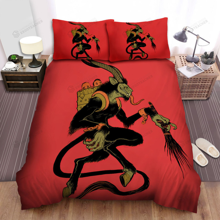 The Christmas Art, The Krampus Has Birch Bundles Bed Sheets Spread Duvet Cover Bedding Sets