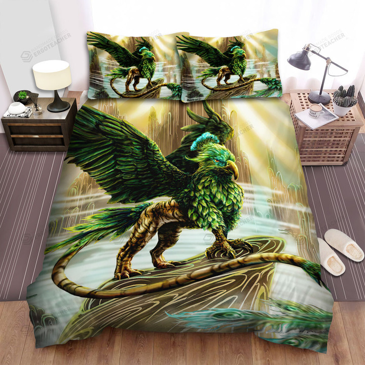 The Emerald Griffin Artwork Bed Sheets Spread Duvet Cover Bedding Sets