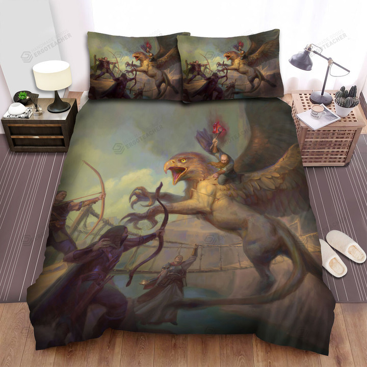 Griffin Being Hunted Down Artwork Bed Sheets Spread Duvet Cover Bedding Sets