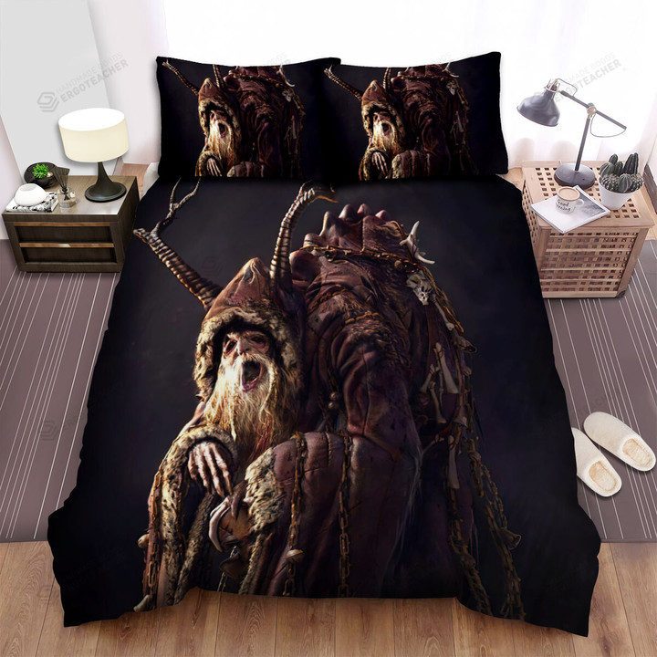 The Christmas Art, The Old Krampus Bed Sheets Spread Duvet Cover Bedding Sets