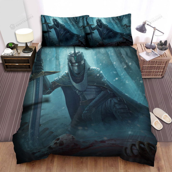 Space Knight Hunting Monsters Bed Sheets Spread Duvet Cover Bedding Sets