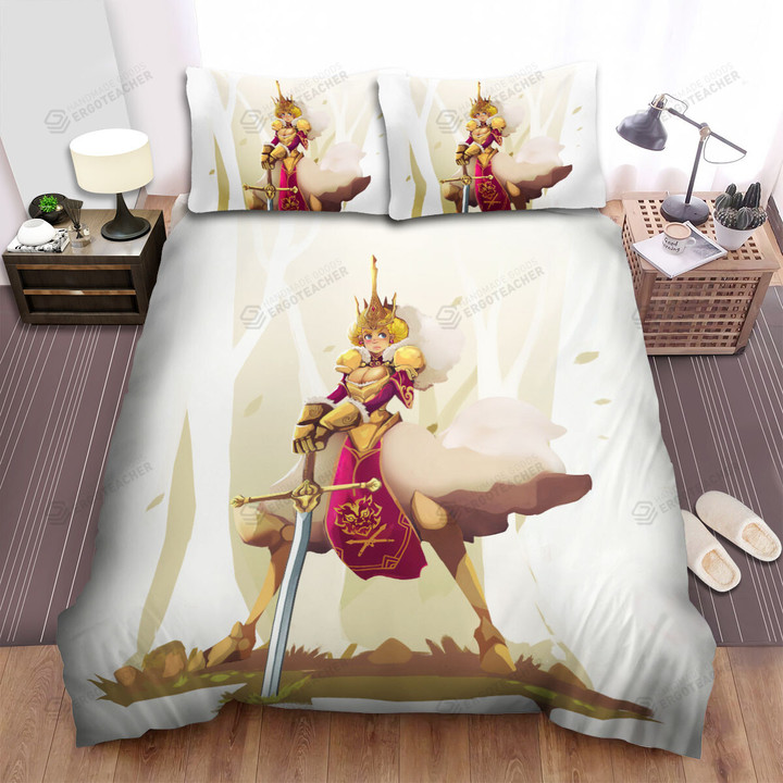 The Princess Knight Artwork Bed Sheets Spread Duvet Cover Bedding Sets