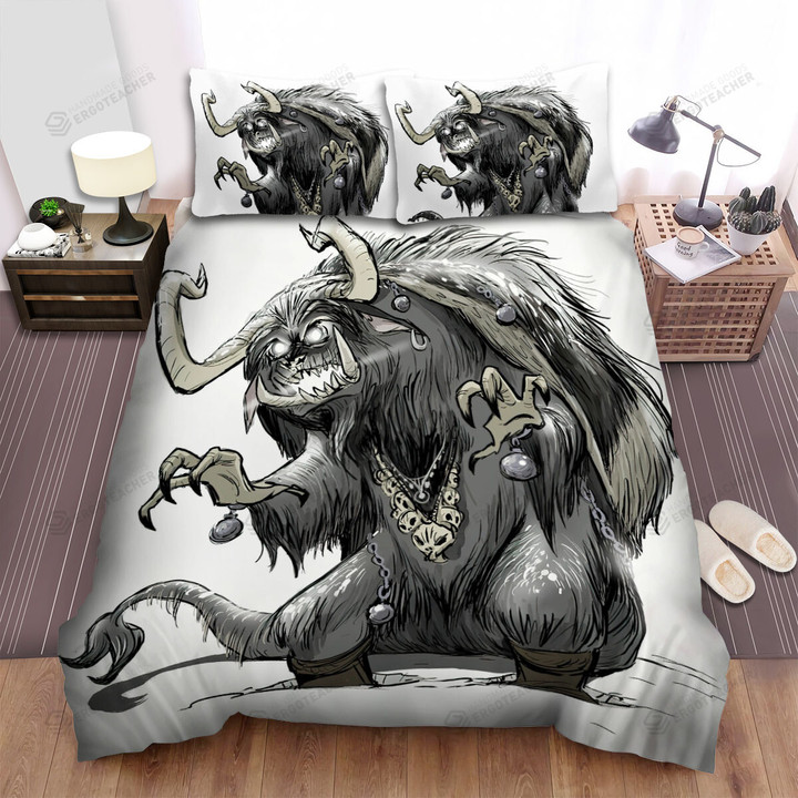 The Christmas Art, The Krampus Is The Beast Dress Bed Sheets Spread Duvet Cover Bedding Sets