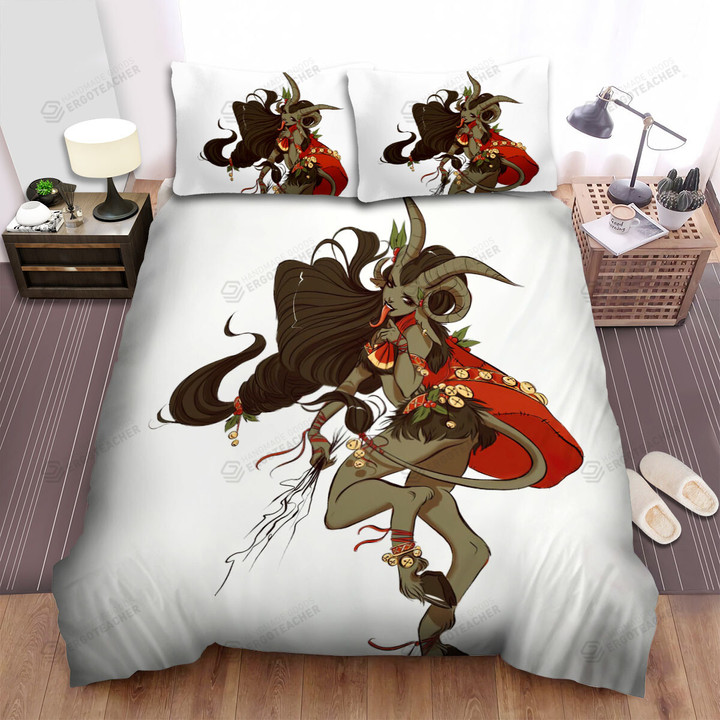 The Christmas Art, Krampus Is A Sexy Demon Bed Sheets Spread Duvet Cover Bedding Sets