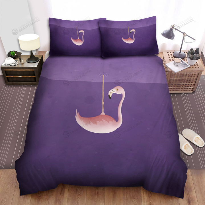 The Upside Down Flamingo Bed Sheets Spread Duvet Cover Bedding Sets
