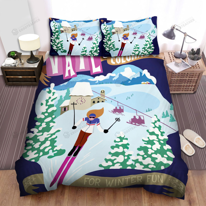Colorado Vail For Winter Fun Bed Sheets Spread  Duvet Cover Bedding Sets