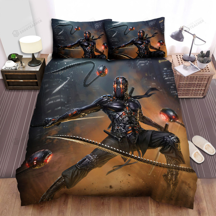 Robotic Shamash Ninja Digital Art Bed Sheets Spread Duvet Cover Bedding Sets