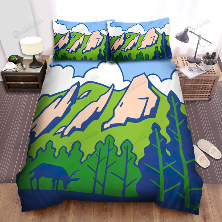 Colorado The Flatirons Bed Sheets Spread  Duvet Cover Bedding Sets