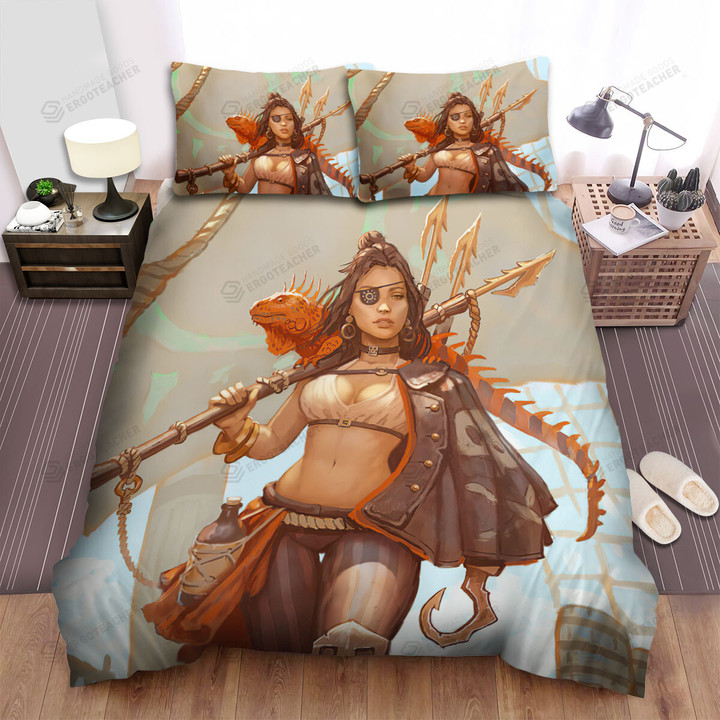 The Harpooner Pirate Lady Bed Sheets Spread Duvet Cover Bedding Sets