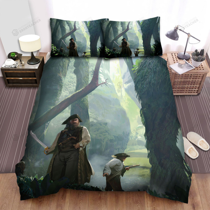 Pirates In The Jungle Bed Sheets Spread Duvet Cover Bedding Sets