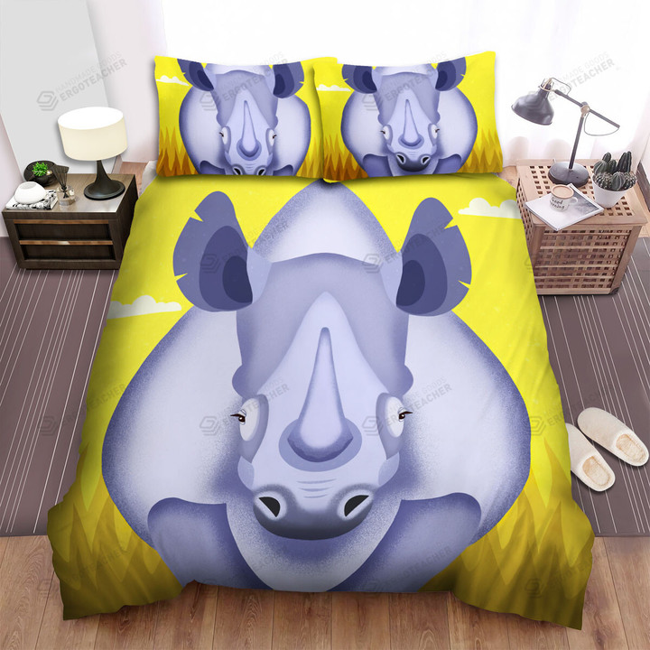 The Wild Animal - Portrait Of The Rhinoceros Bed Sheets Spread Duvet Cover Bedding Sets