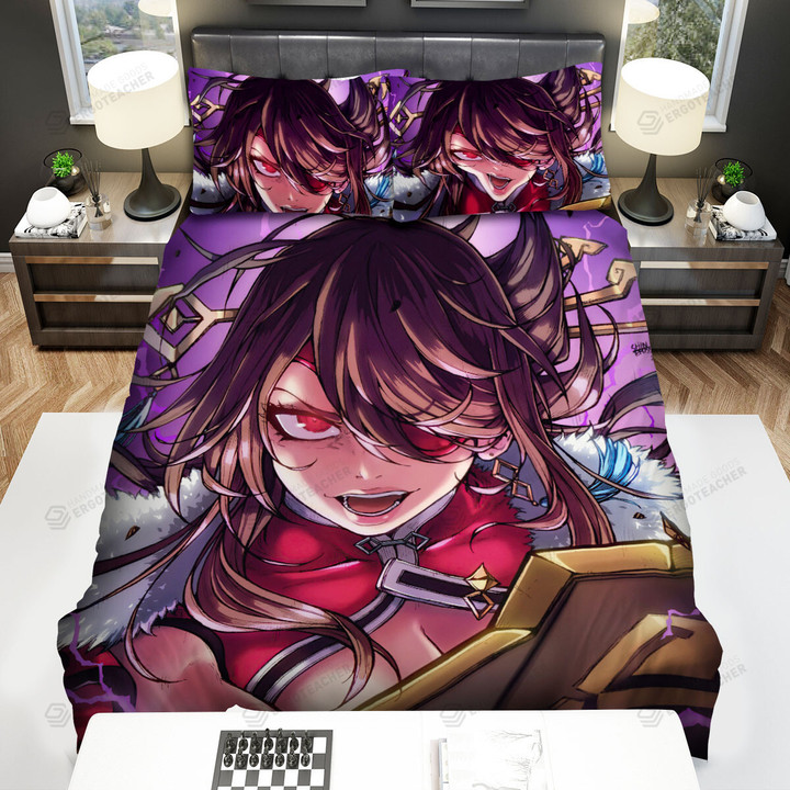 Anime Pirate Captain Lady Portrait Illustration Bed Sheets Spread Duvet Cover Bedding Sets