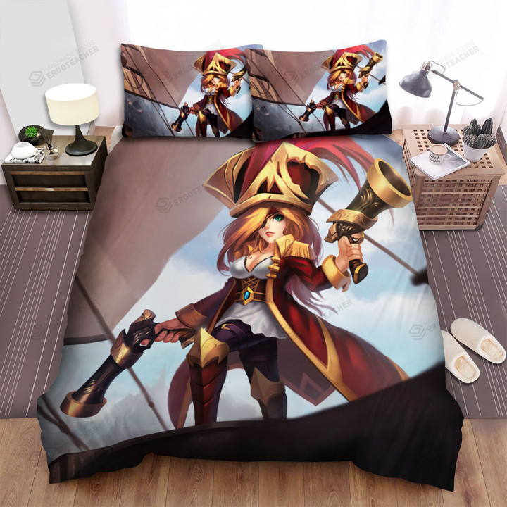 Queen Pirate On Board Artwork Bed Sheets Spread Duvet Cover Bedding Sets
