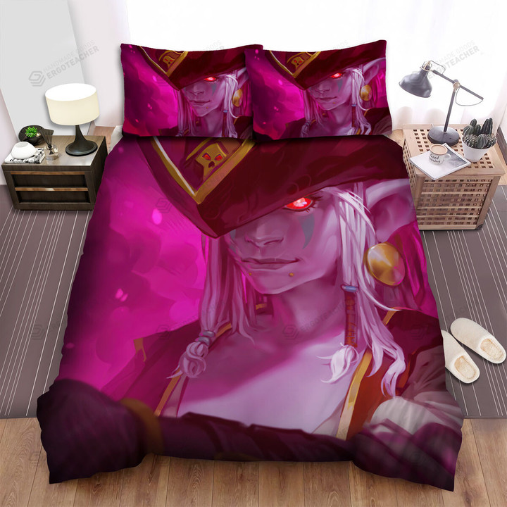 Pirate Elf With Red Eye Portrait Painting Bed Sheets Spread Duvet Cover Bedding Sets