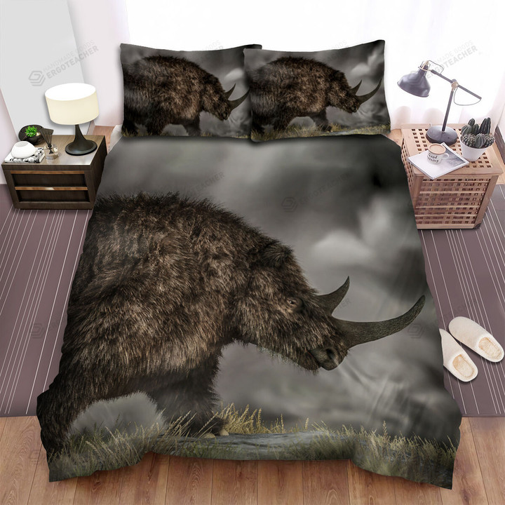 The Wild Animal - The Wooly Rhinoceros Cover Bed Sheets Spread Duvet Cover Bedding Sets
