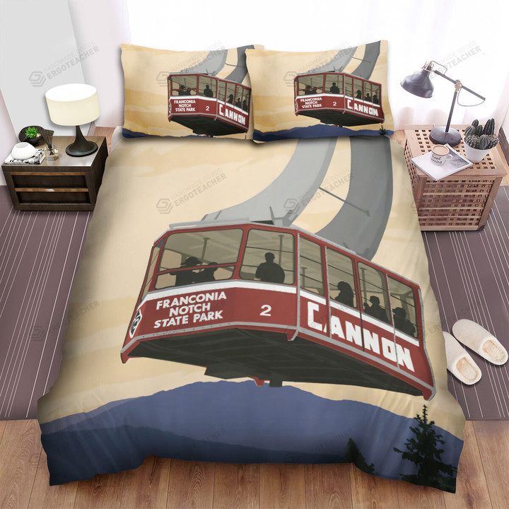 New Hampshire Franconia Notch State Park Bed Sheets Spread  Duvet Cover Bedding Sets