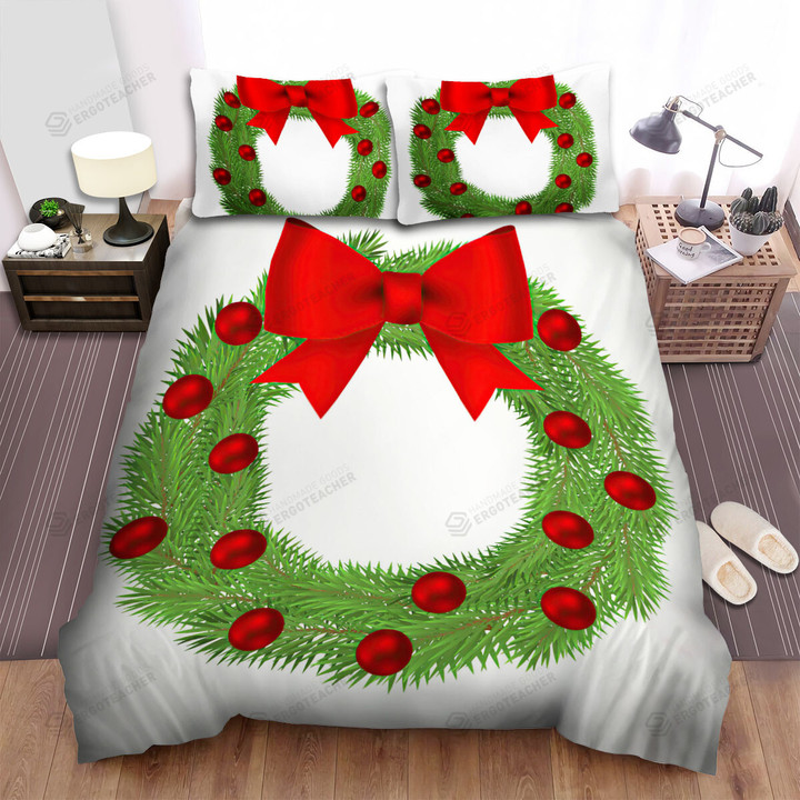 The Christmas Decoration - The Christmas Wreath Illustration Bed Sheets Spread Duvet Cover Bedding Sets