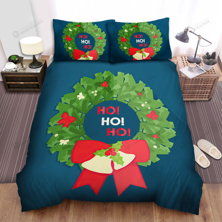 The Christmas Decoration - Christmas Wreath Laughing Bed Sheets Spread Duvet Cover Bedding Sets