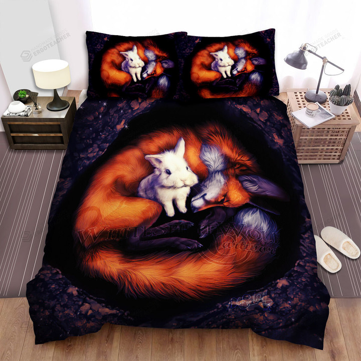 The Fox And The White Bunny Bed Sheets Spread Duvet Cover Bedding Sets