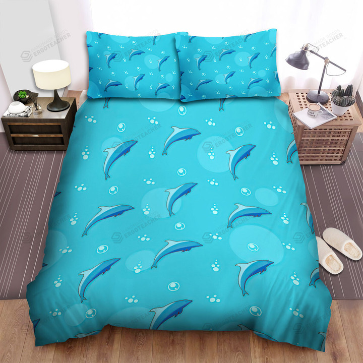 The Wildlife - The Dolphin And The Bubble Bed Sheets Spread Duvet Cover Bedding Sets