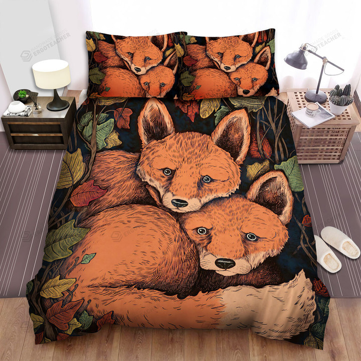 The Fox In The Bush Bed Sheets Spread Duvet Cover Bedding Sets