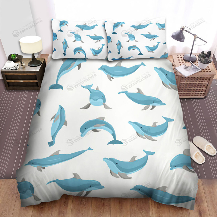 The Wildlife - The Ways Dolphin Swimming Bed Sheets Spread Duvet Cover Bedding Sets