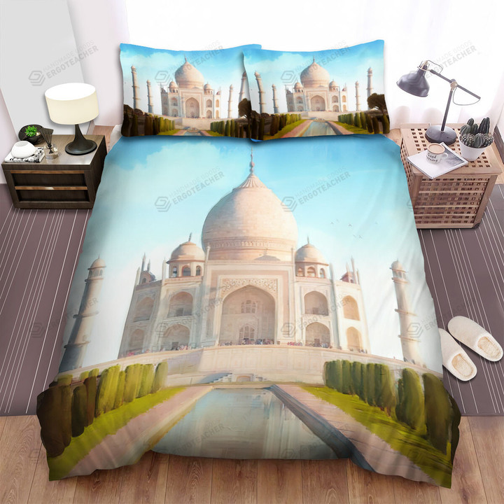 Taj Mahal Art Bed Sheets Spread  Duvet Cover Bedding Sets