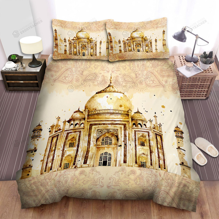 Taj Mahal Art Decoration Bed Sheets Spread  Duvet Cover Bedding Sets