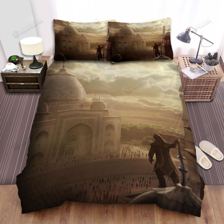 Taj Mahal Sunrise Assassin Bed Sheets Spread  Duvet Cover Bedding Sets