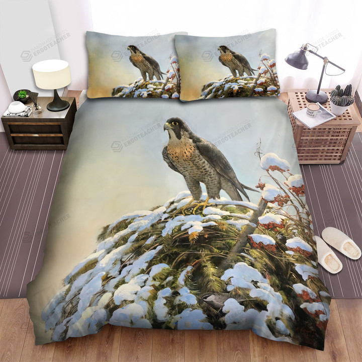 The Falcon In The Winter Bed Sheets Spread Duvet Cover Bedding Sets