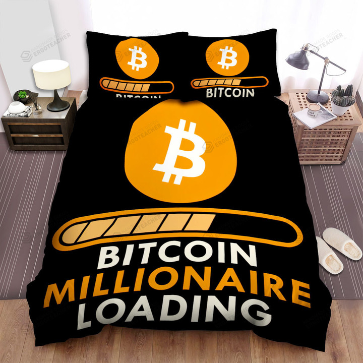 Bitcoin Millionaire Loading Bed Sheets Spread Duvet Cover Bedding Sets