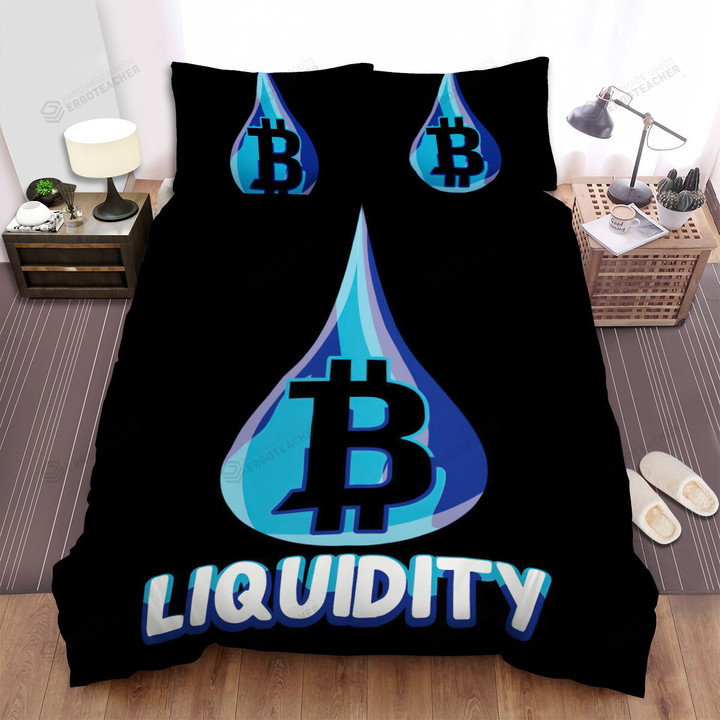 Bitcoin Liquidity Illustration Bed Sheets Spread Duvet Cover Bedding Sets
