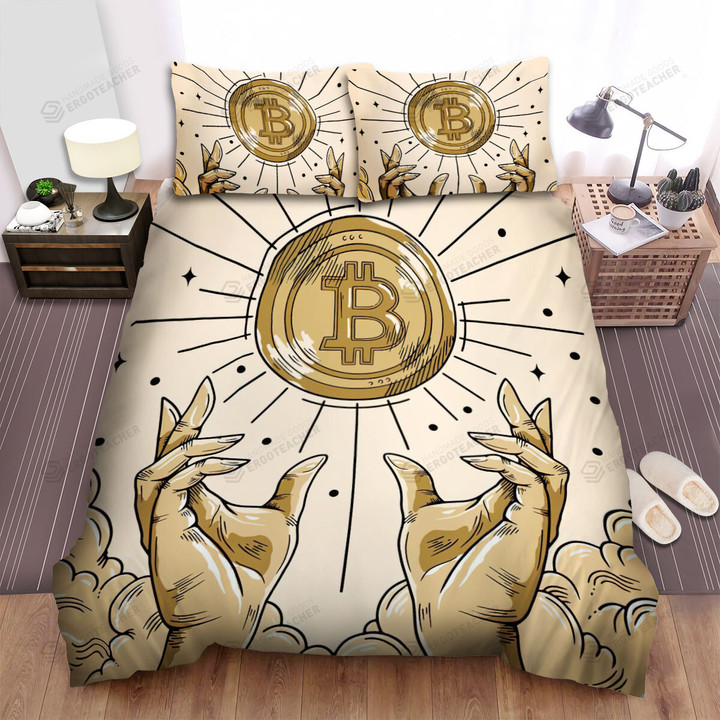 The Bitcoin In Tarrot Card Artwork Bed Sheets Spread Duvet Cover Bedding Sets