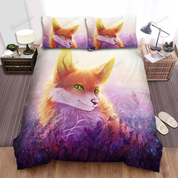 The Wild Animal - The Fox Among The Flowers Bed Sheets Spread Duvet Cover Bedding Sets