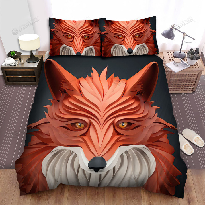 The Wild Animal - The Origami Fox Art Bed Sheets Spread Duvet Cover Bedding Sets