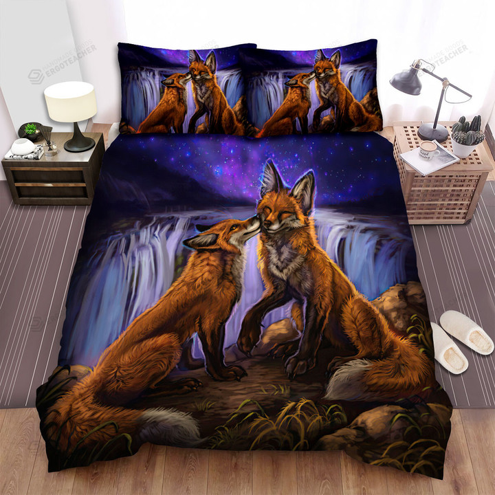 The Wild Animal - Kiss Of The Fox Bed Sheets Spread Duvet Cover Bedding Sets