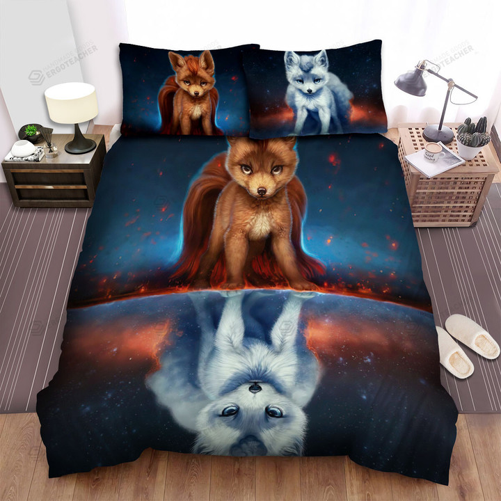 The Wild Animal - The Reflection Of The Fox Bed Sheets Spread Duvet Cover Bedding Sets