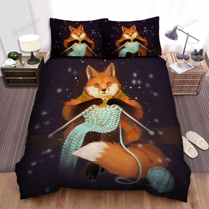 The Wild Animal - The Fox ting Art Bed Sheets Spread Duvet Cover Bedding Sets