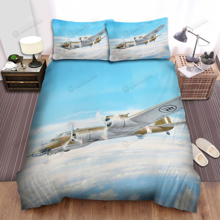 Italian Aircraft In Ww2 - Piaggio P.108 Four-Engine Heavy Bomber Bed Sheets Spread Duvet Cover Bedding Sets