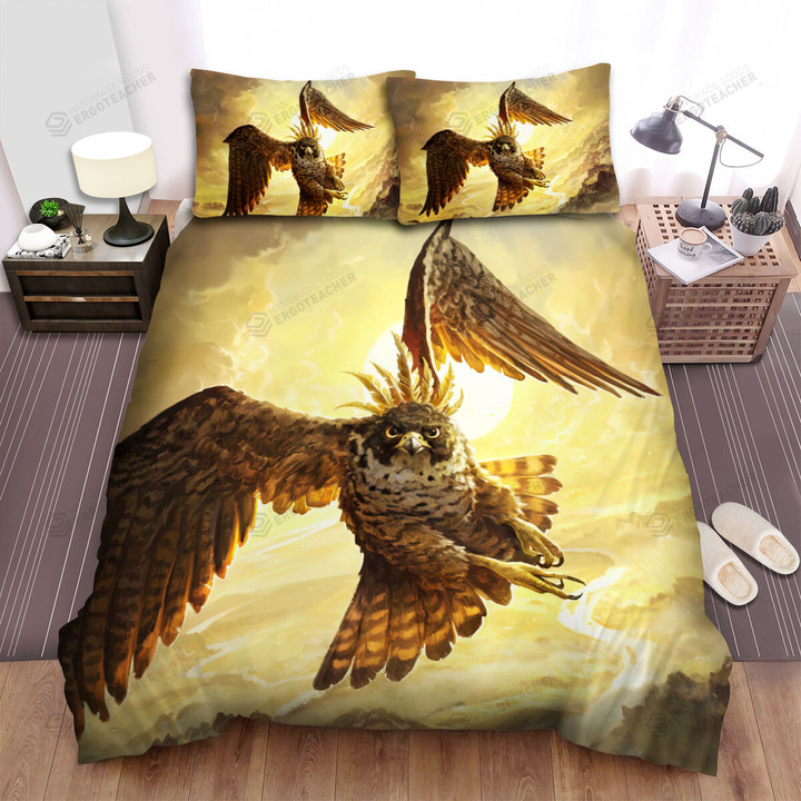 The Hunting Bird - The Falcon Under The Sun Art Bed Sheets Spread Duvet Cover Bedding Sets